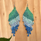 Pendientes colgantes con cuentas ligeras - "Lean Tikal Synergy", hechos a mano