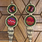 Embroidery, Beaded, Dangle Earrings - "Tulum", handmade
