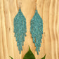 Aretes con flecos y cuentas - "Slim Tikal Jun"