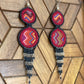 Embroidery, Beaded, Dangle Earrings - "Tulum", handmade