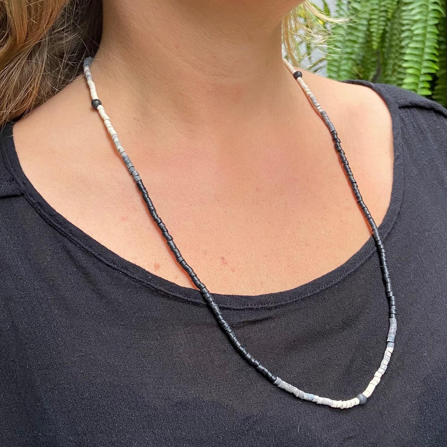 Multiusos, collar de cuentas y cadena de cordón, hecho a mano