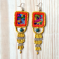 Bordados, Cuentas, Pendientes Colgantes con Jade - "Copán Jade", hecho a mano