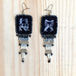 Bordados, Cuentas, Aretes Colgantes - "Copán", hecho a mano