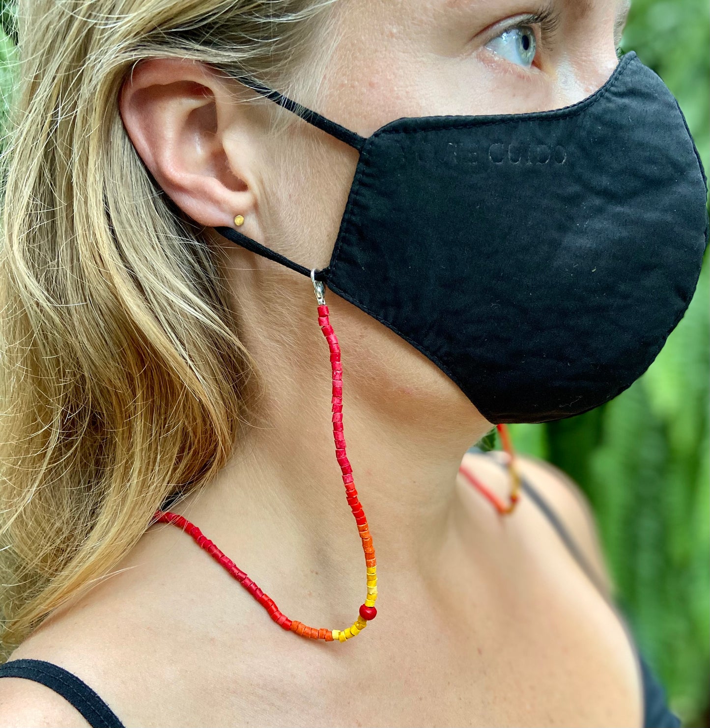 Multiusos, collar de cuentas y cadena de cordón, hecho a mano