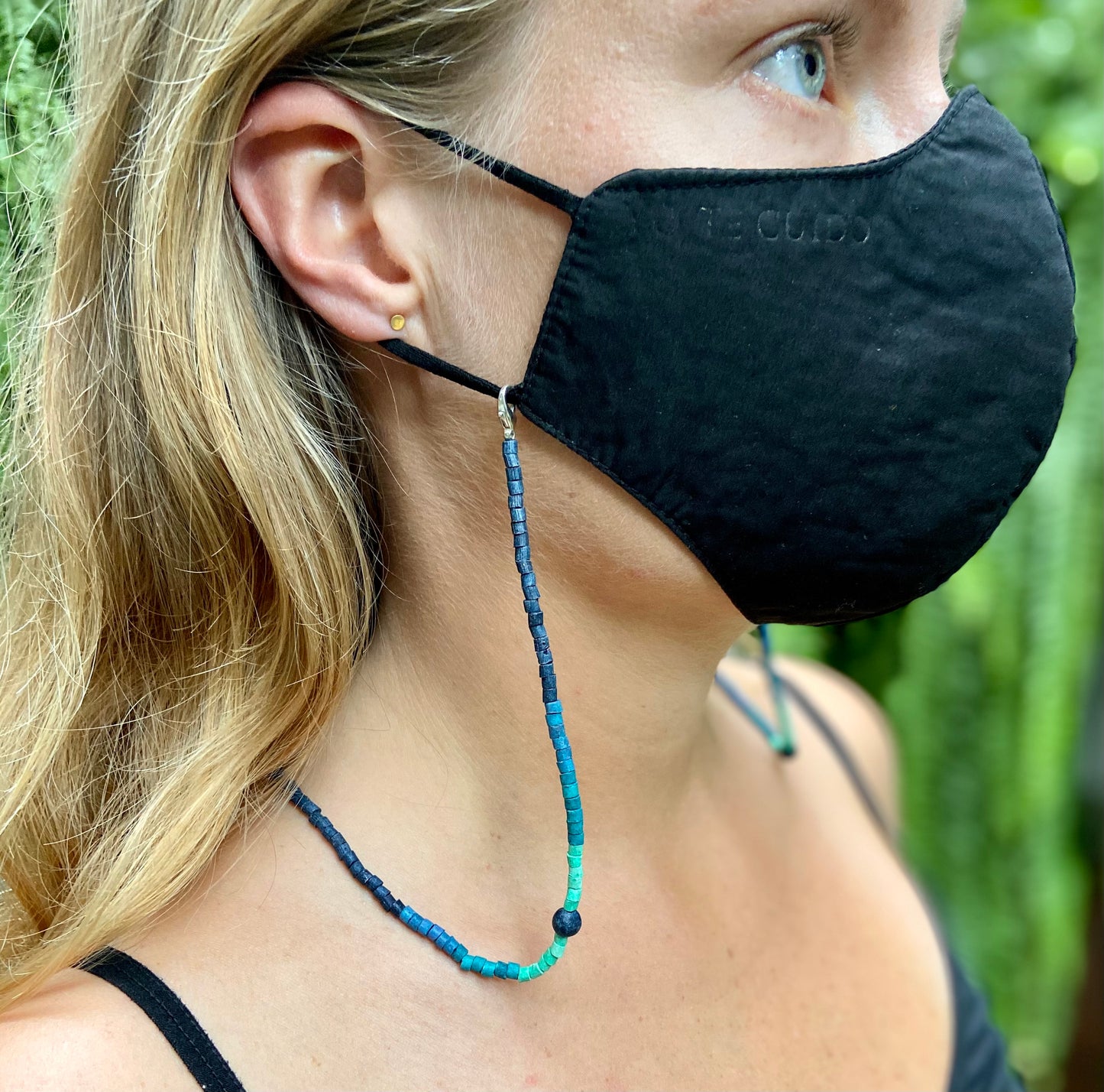Multiusos, collar de cuentas y cadena de cordón, hecho a mano
