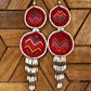 Embroidery, Beaded, Dangle Earrings - "Tulum", handmade