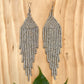 Aretes con flecos y cuentas - "Slim Tikal Jun"