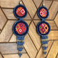 Embroidery, Beaded, Dangle Earrings - "Tulum", handmade