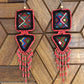 Embroidery, Beaded, Dangle Earrings - "Tulum", handmade