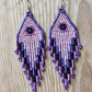 Pendientes colgantes largos con cuentas - "Tikal Spot", hechos a mano