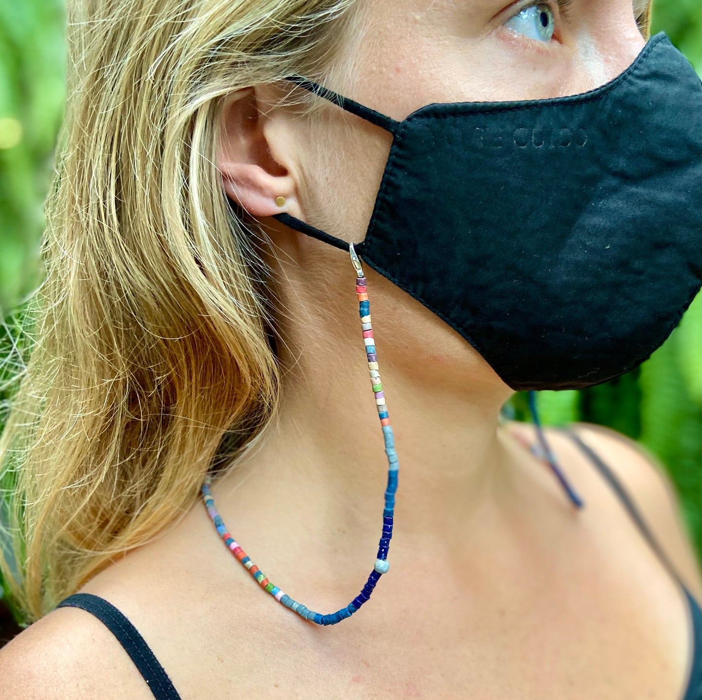 Multiusos, collar de cuentas y cadena de cordón, hecho a mano