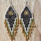 Pendientes colgantes largos con cuentas - "Tikal Spot", hechos a mano
