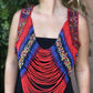 Beaded Vest with Traditional Textile - "Imperial"