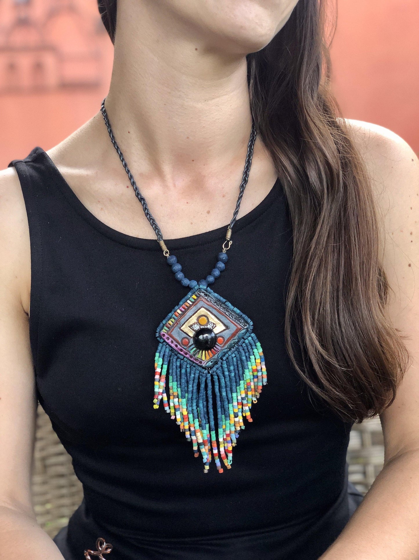 Collares Colgantes con Jade - "Kinich Ahau"
