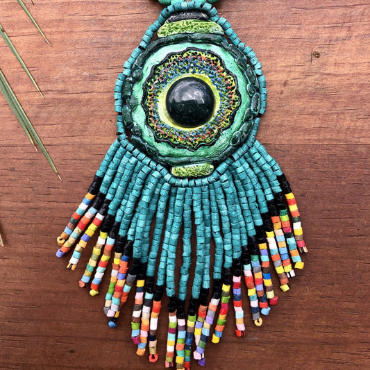 Kinich Ahau Pendant - Ocean Eye