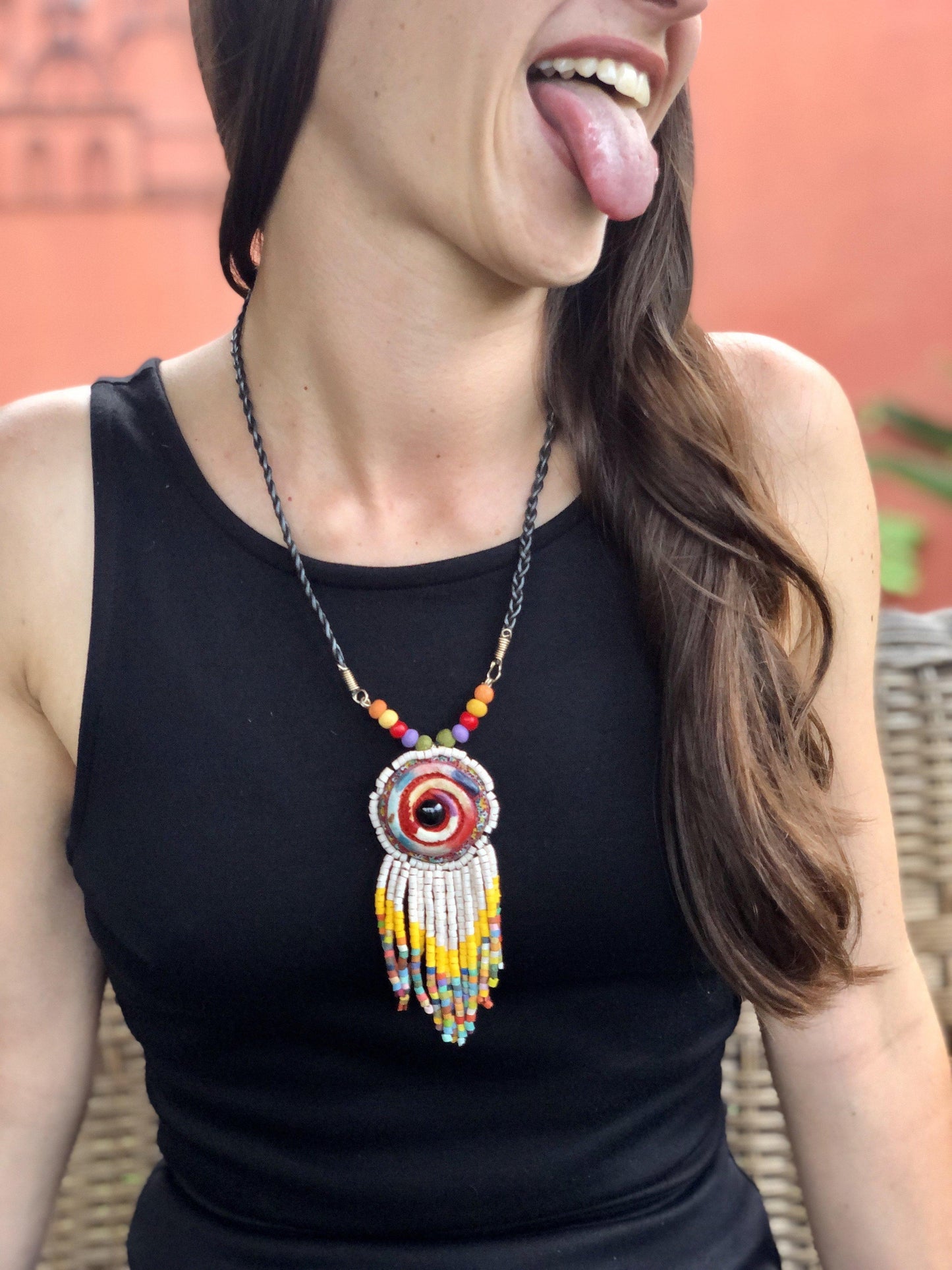 Colgante Kinich Ahau - Espiral Blanca