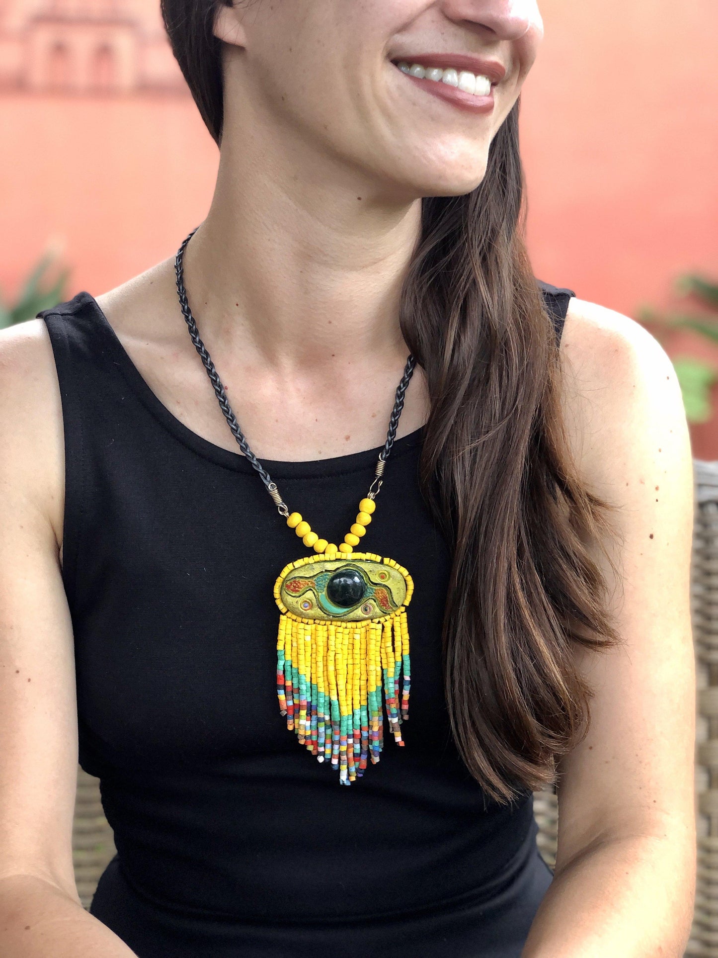 Colgante Kinich Ahau - Flujo Amarillo