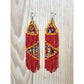 Pendientes colgantes largos con cuentas - "Long Tikal Harmony", hechos a mano
