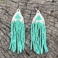 Aretes colgantes largos con cuentas - "Long Tikal", hechos a mano