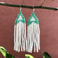 Aretes colgantes largos con cuentas - "Long Tikal", hechos a mano