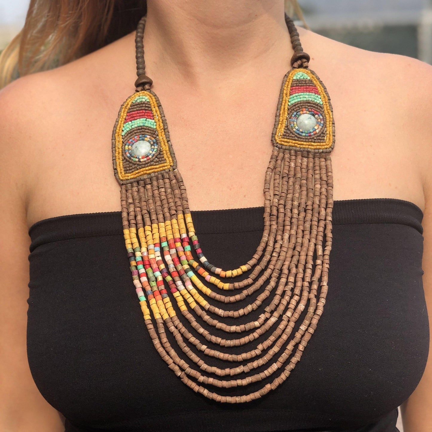 Collares Bordados con Jade - "Luna Jade"