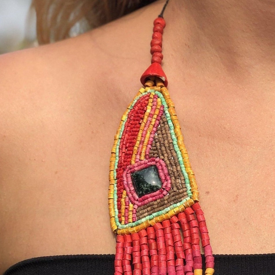 Collares Bordados con Jade - "Luna Jade"