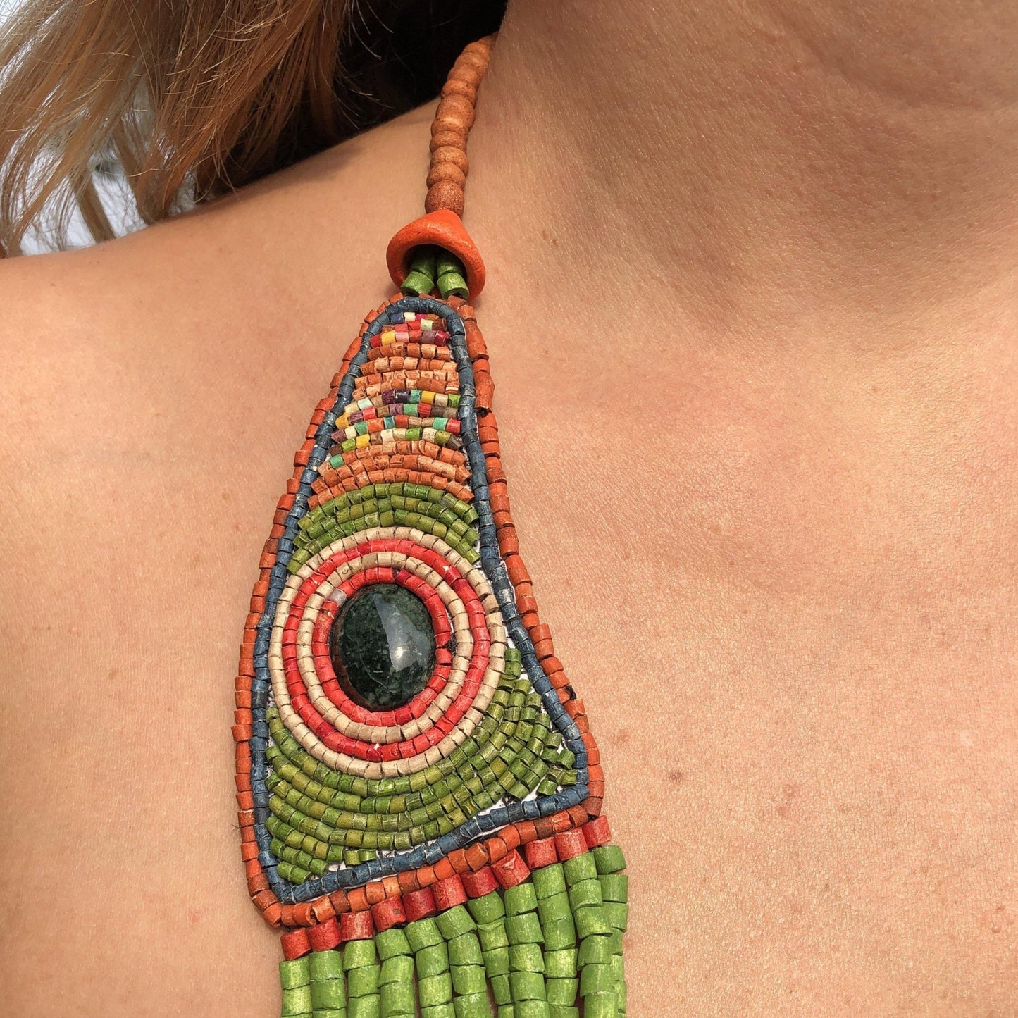 Collares Bordados con Jade - "Luna Jade"