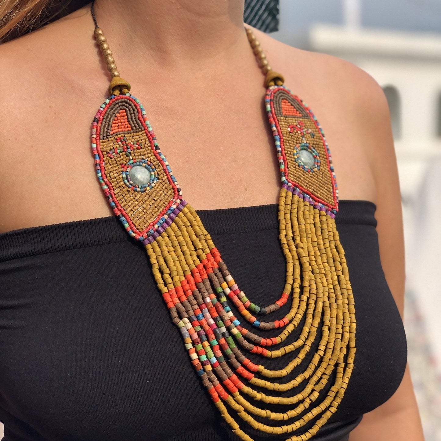 Collares Bordados con Jade - "Luna Jade"
