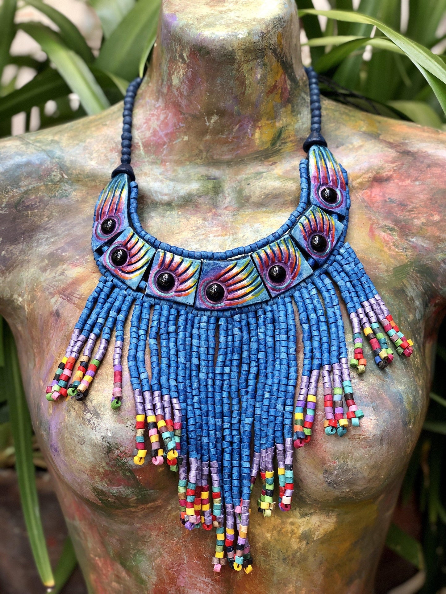 Sculpture Necklaces with Jade - "Mosaico Mágico"