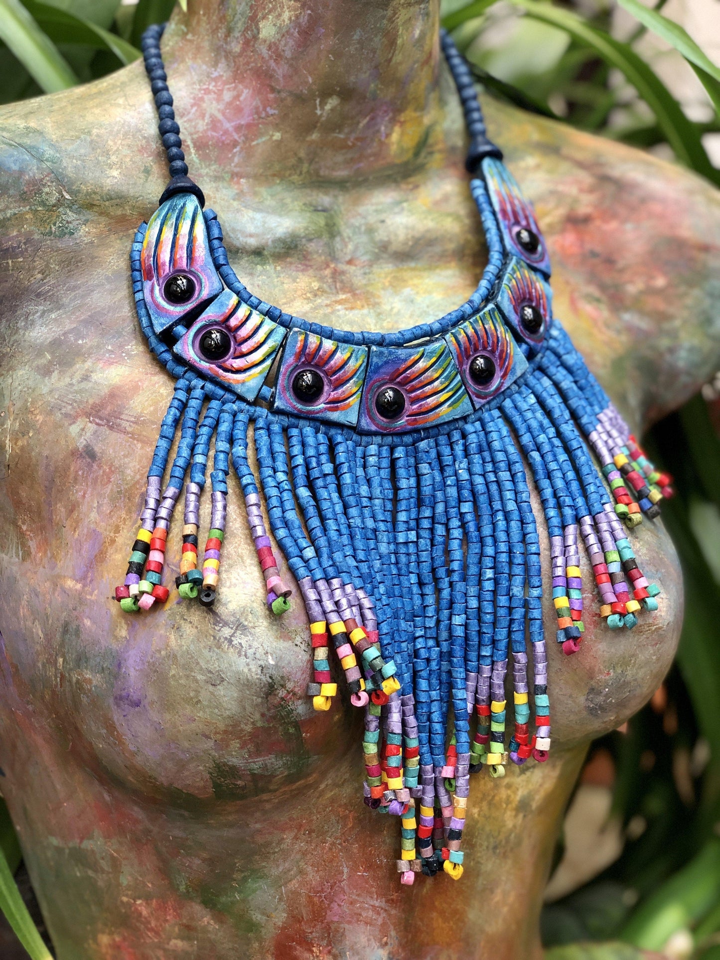 Sculpture Necklaces with Jade - "Mosaico Mágico"