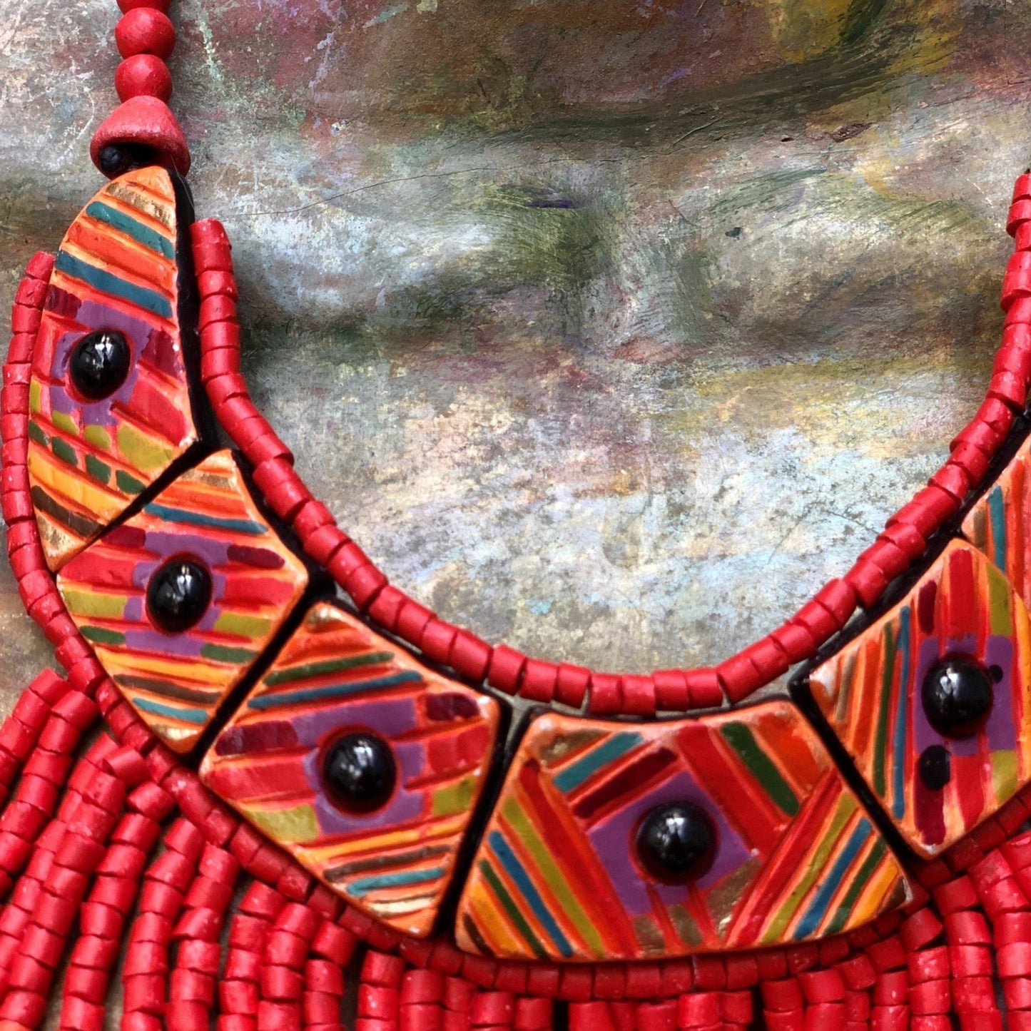 Sculpture Necklaces with Jade - "Mosaico Mágico"