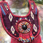 Embroidered Textile Necklace with Sculpture & Jade - "Ojo Cósmico"