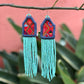 Bordados, Cuentas, Pendientes colgantes - "Palenque", hecho a mano