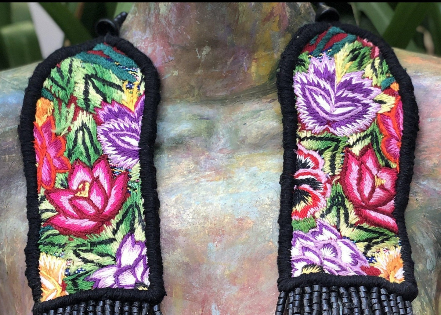 Embroidered Flowers Chest Pieces - "Patzún Flores"