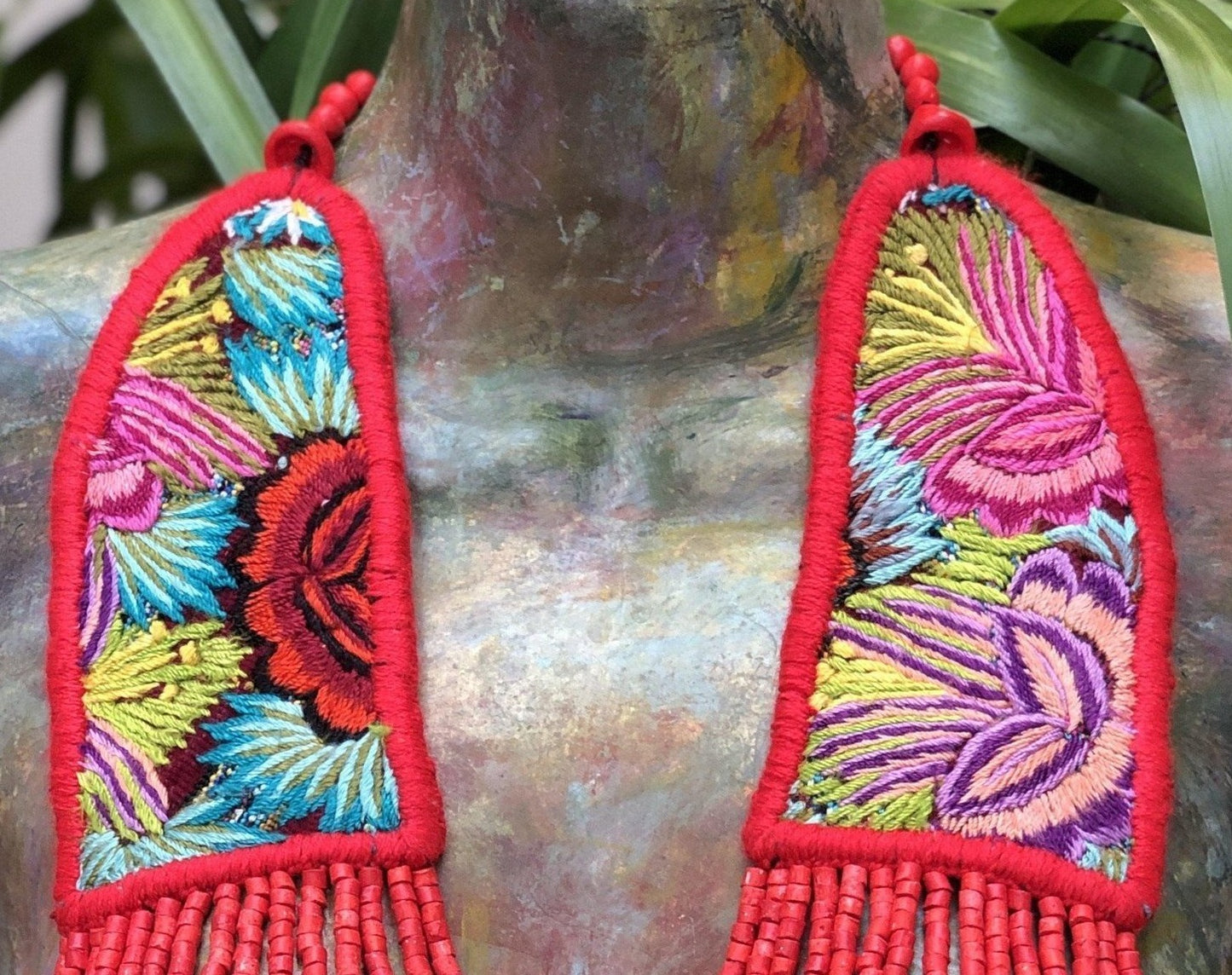 Embroidered Flowers Chest Pieces - "Patzún Flores"