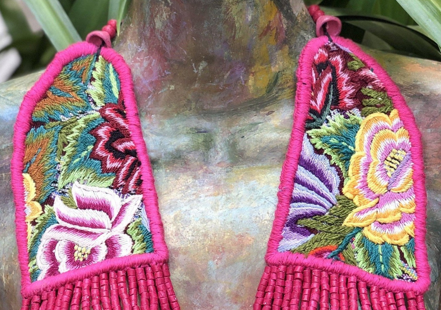 Embroidered Flowers Chest Pieces - "Patzún Flores"