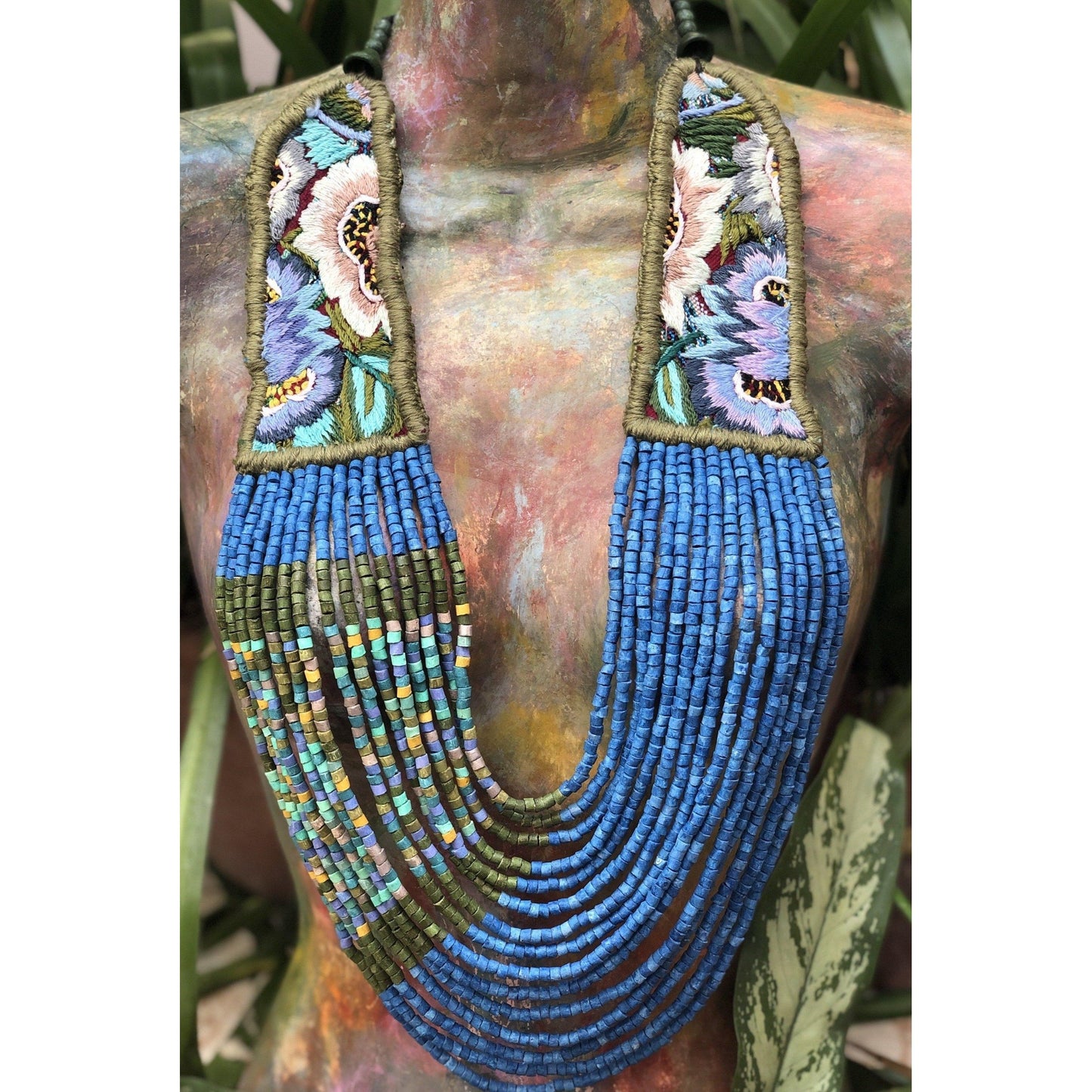 Embroidered Flowers Chest Pieces - "Patzún Flores"