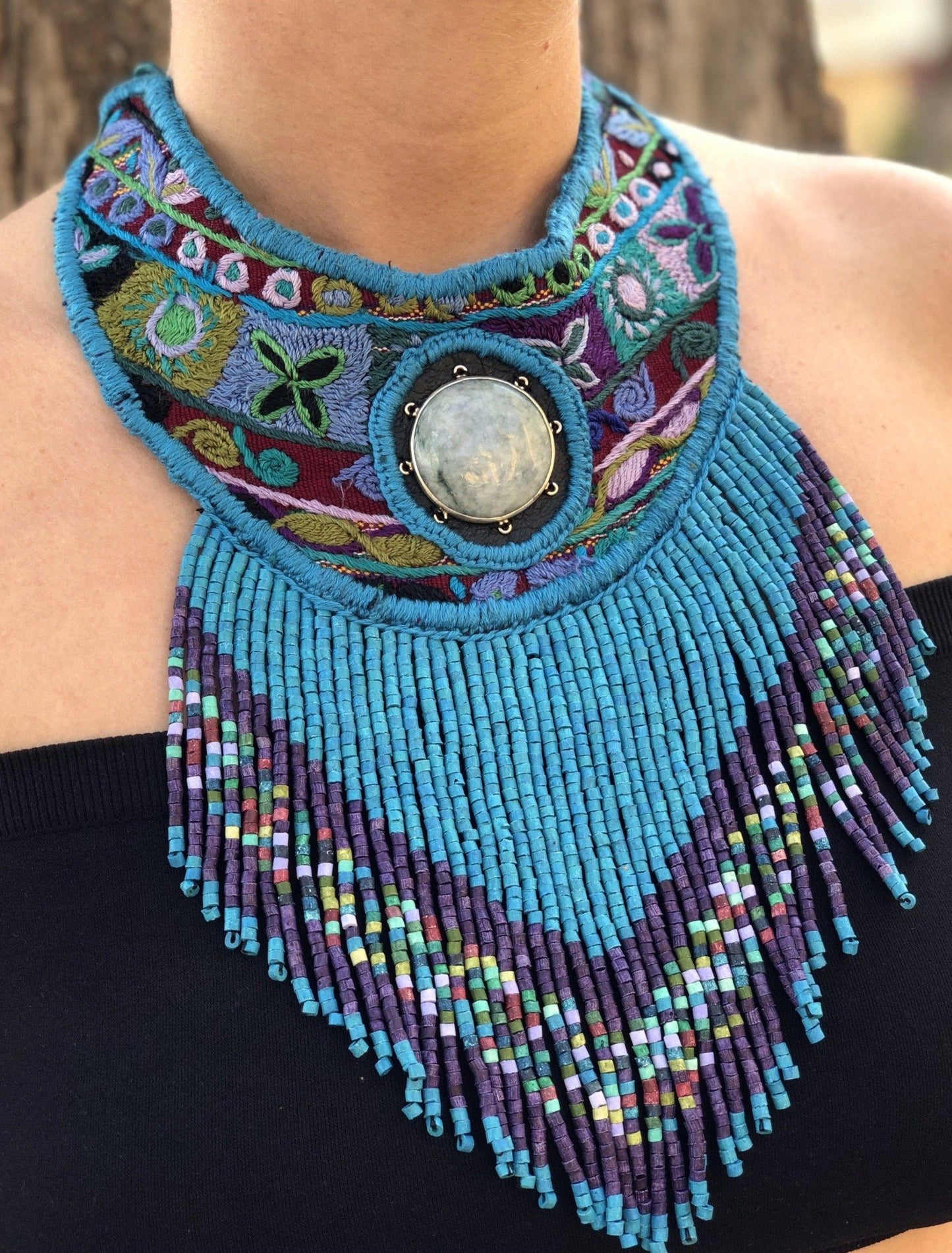 Collares de Tejidos Textiles con Jade - "Jade Patzún"