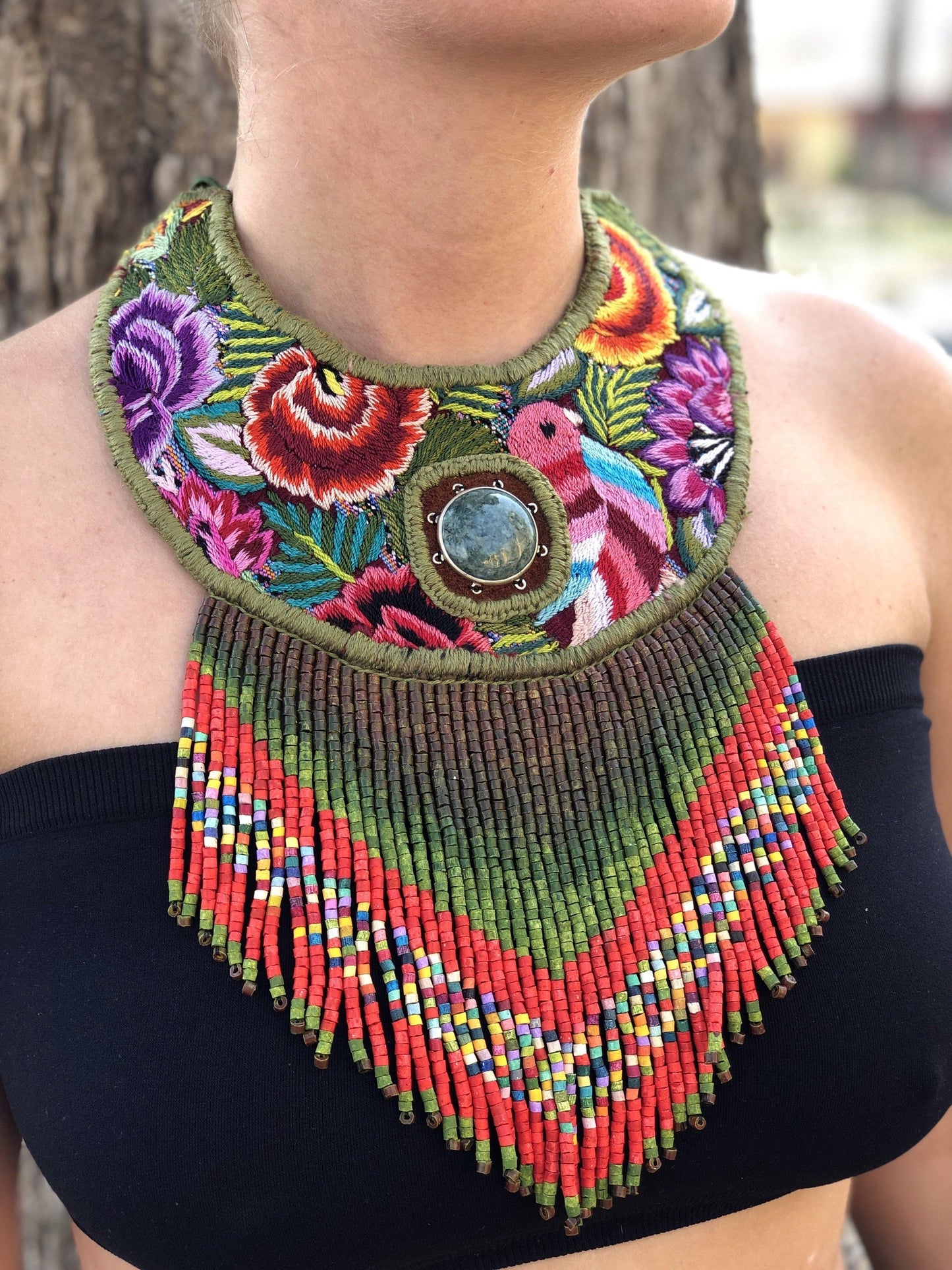Collares de Tejidos Textiles con Jade - "Jade Patzún"