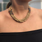 Torsade Collar Gargantilla 2en1 - "Poporopo", hecho a mano