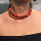 Torsade Collar Gargantilla 2en1 - "Poporopo", hecho a mano