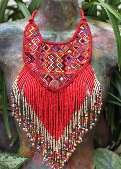 Woven Textile Necklaces - "Princesa Maya"