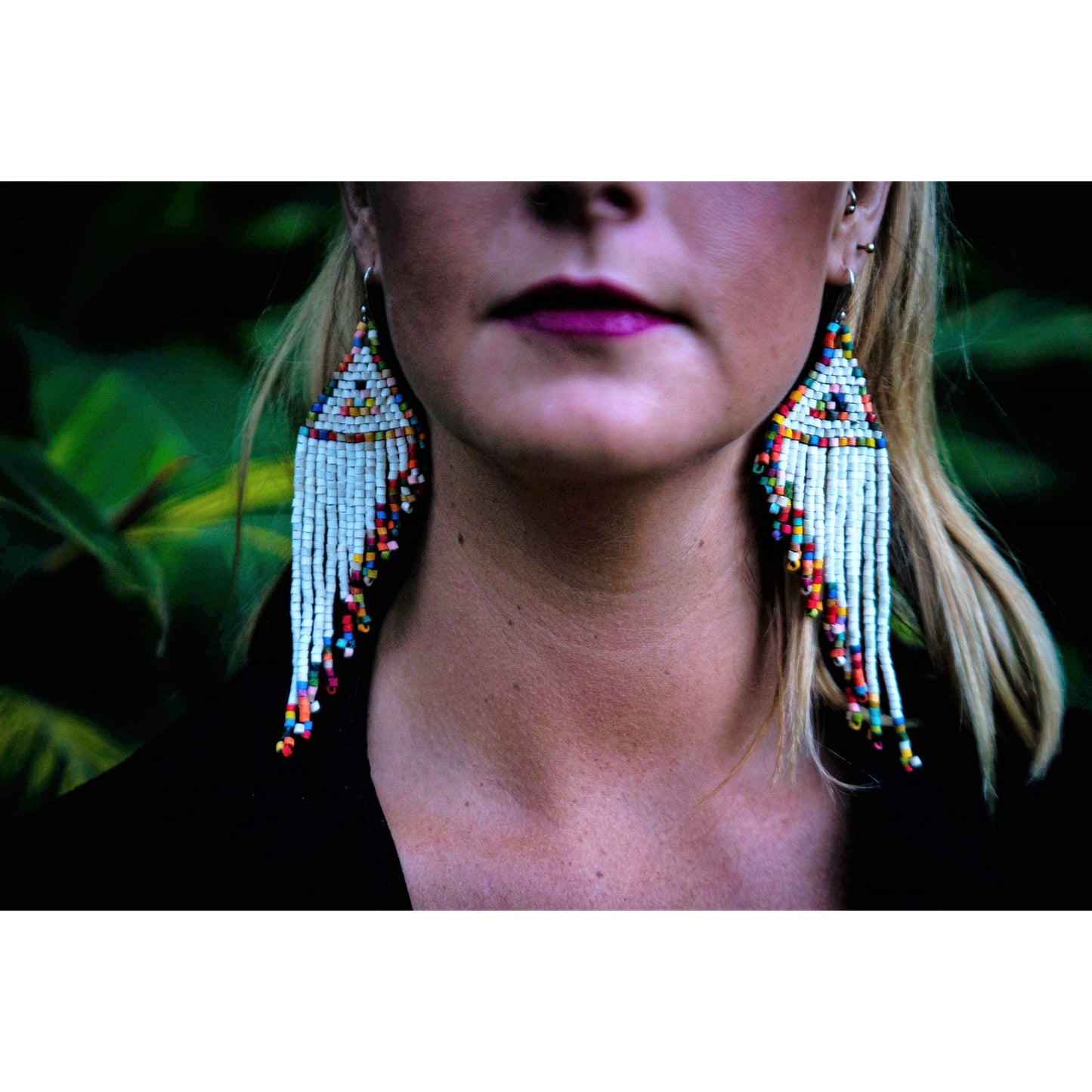 Cola de Quetzal - Borde Multicolor