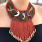 Embroidered Birds Necklaces - "Santiago Birds"