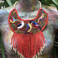 Embroidered Birds Necklaces - "Santiago Birds"