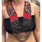 Embroidered Birds Chest/Neck Pieces - "Santiago Birds"