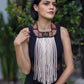 Ceremonial Textile Necklaces with Precious Stones - "Semuc Champey"