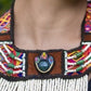 Ceremonial Textile Necklaces with Precious Stones - "Semuc Champey"