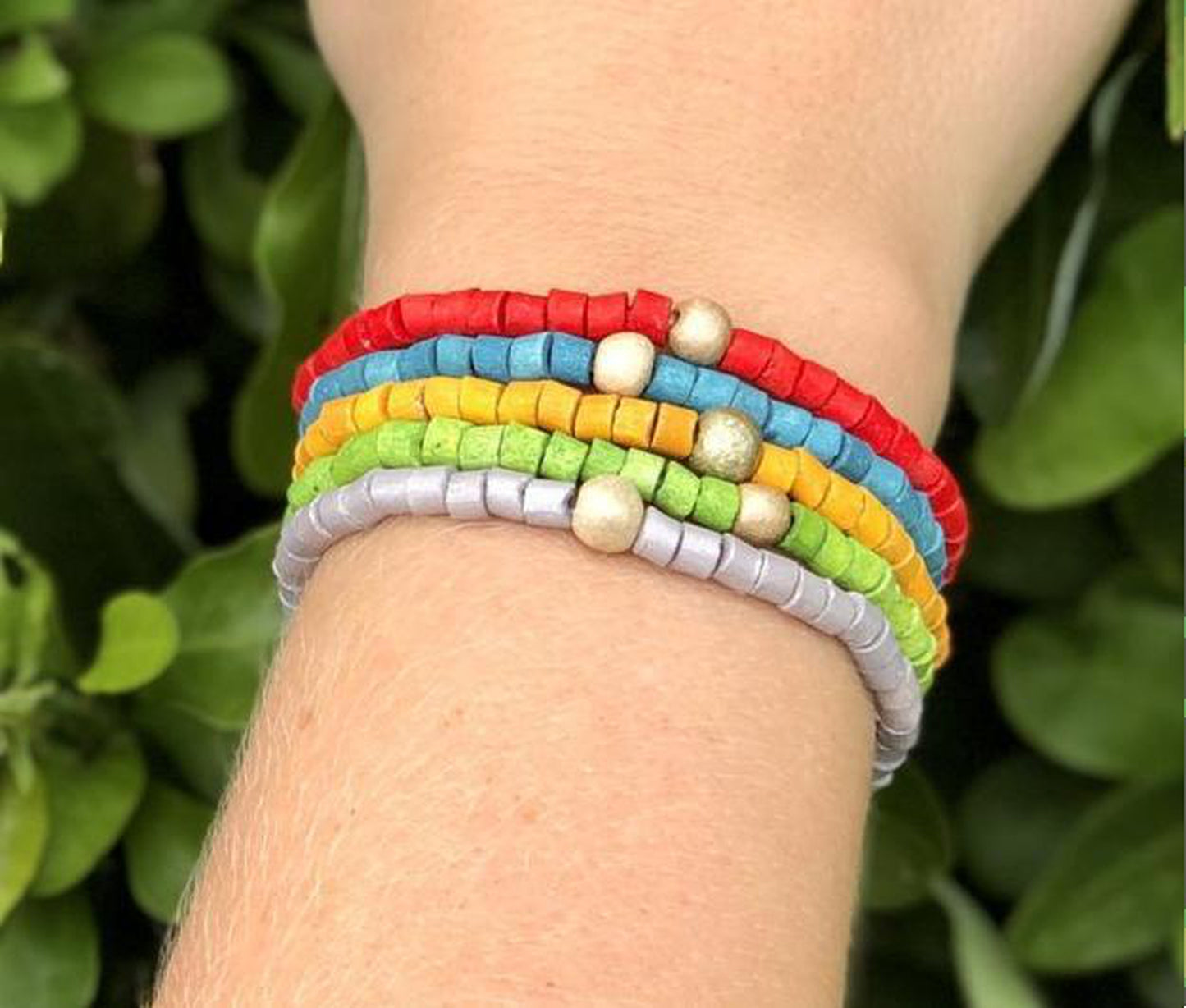 Pulseras Solidarias (One Color Mix, 5 uds.) 100% DONACIÓN A NUESTRAS FAMILIAS ARTESANAS