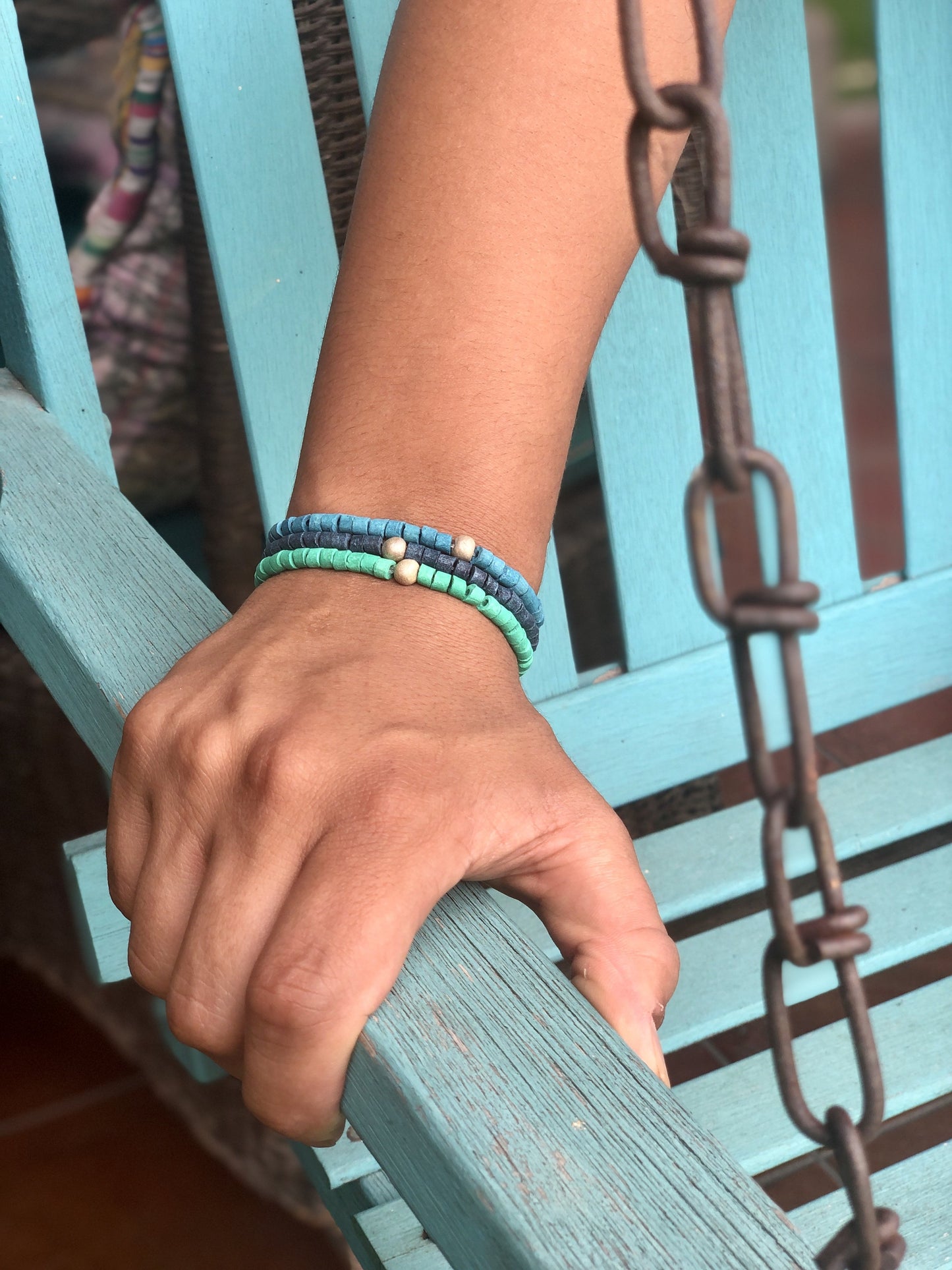 Solidarity Bracelets (Shades of Turquoise & Blue, 5 pcs.) 100% DONATION TO OUR ARTISAN FAMILIES